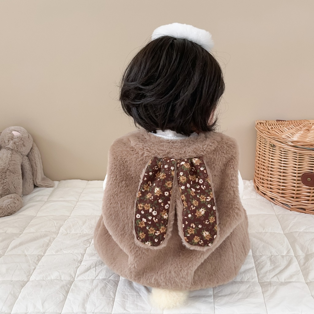 (HÀNG CÓ SẴN) Set Quần Áo Gile thỏ hàng qccc chất liệu loại 1 hàng đẹp, ấm chuẩn đẹp cho bé trai, bé gái Hàn Quốc