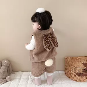Set Quần Áo Gile thỏ hàng qccc chất liệu loại 1 hàng đẹp, ấm chuẩn đẹp cho bé trai, bé gái Hàn Quốc