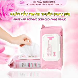 Khăn tẩy trang senademar make-up remove deep cleansing tissue 245g - 45 miếng/gói IS206