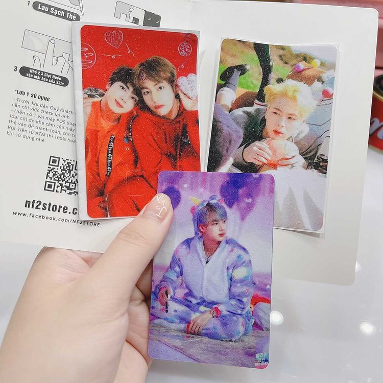 Miếng Dán Trang Trí IN THEO YÊU CẦU - Sticker Thẻ ATM (Thẻ Chung Cư, Thẻ Xe, Debit, Credit) NF2