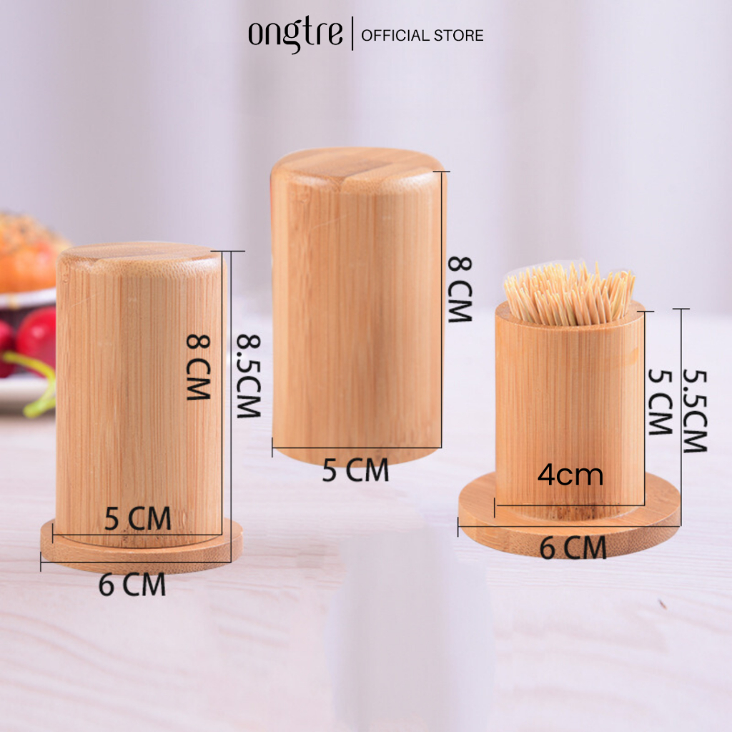 Hộp Đựng Tăm ONGTRE, In Logo Theo Yêu Cầu, Phụ Kiện Nhà Hàng, Khách Sạn, Café, Homestay, Cửa Hàng Bánh