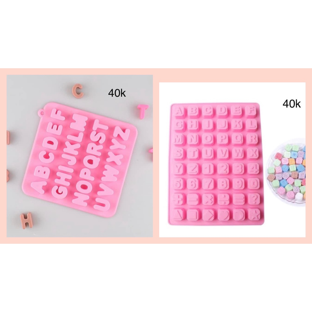 Vỉ chữ hoa silicon( ô vuông)