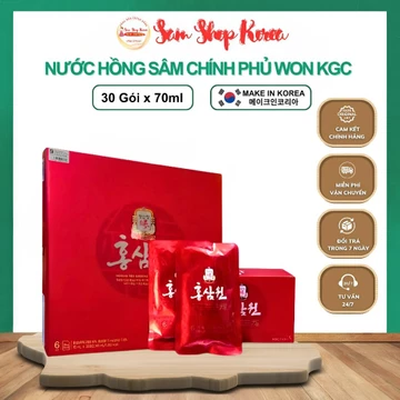 Nước Hồng Sâm Won KGC Jung Kwan Jang , Nước Hồng Sâm Chính Phủ Won, Hộp 30 gói x 70ml
