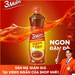 Nước Mắm Chấm Cá Cơm 3 Miền Chai 800ml