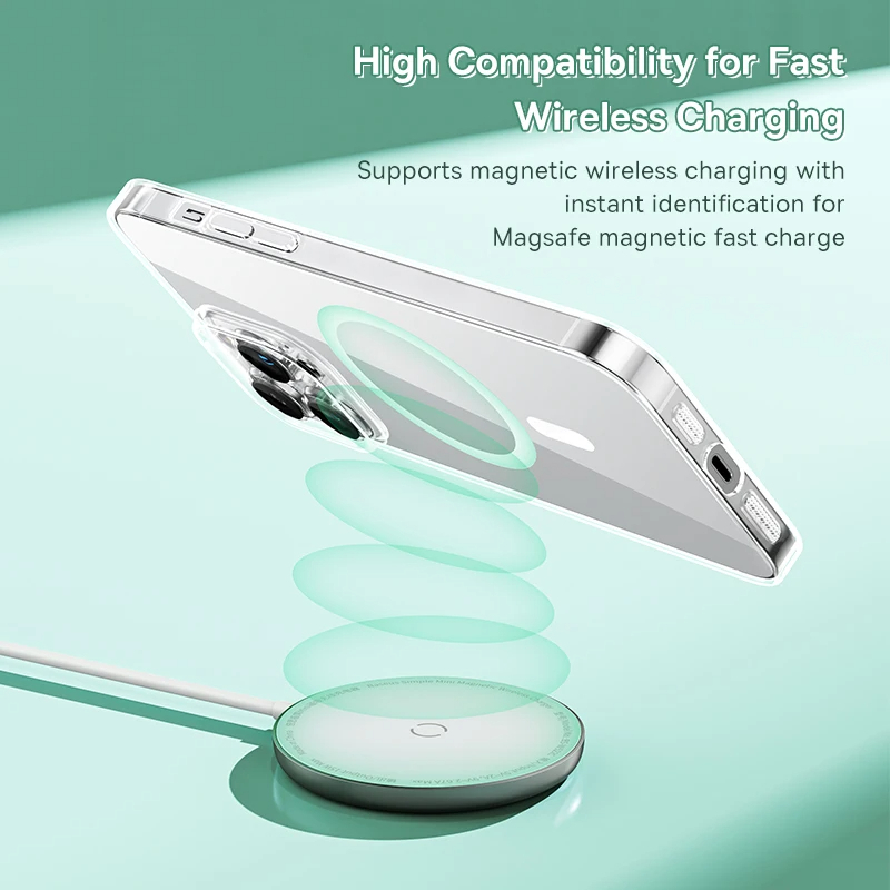 Ốp lưng nhựa cứng siêu mỏng từ tính kèm cường lực Baseus Crystal Magnetic Phone Case For iP (Tặng kèm cường lực)