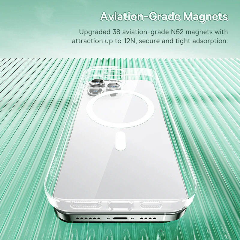 Ốp lưng nhựa cứng siêu mỏng từ tính kèm cường lực Baseus Crystal Magnetic Phone Case For iP (Tặng kèm cường lực)