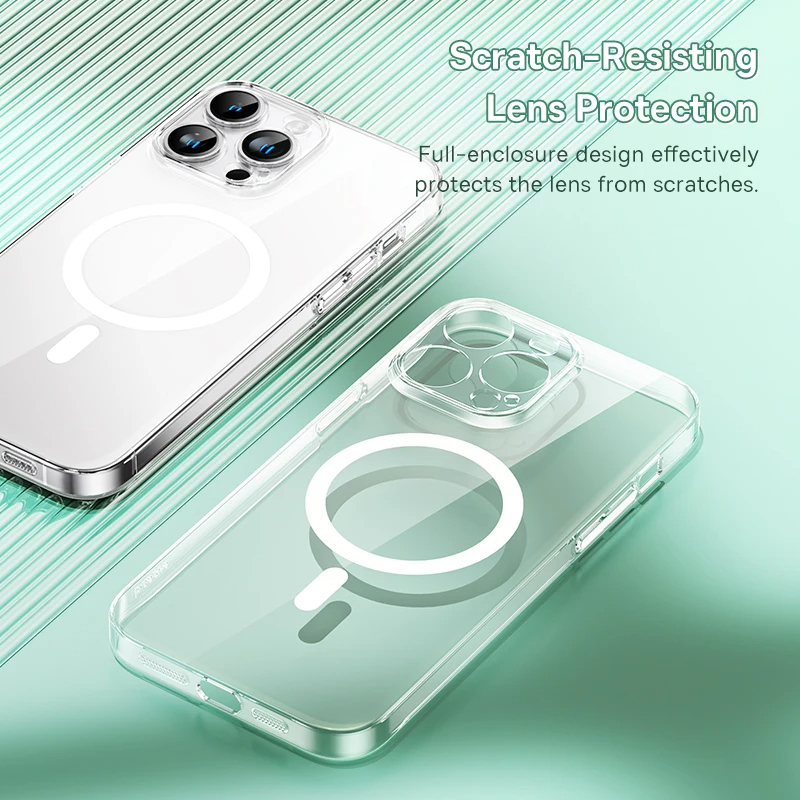 Ốp lưng nhựa cứng siêu mỏng từ tính kèm cường lực Baseus Crystal Magnetic Phone Case For iP (Tặng kèm cường lực)