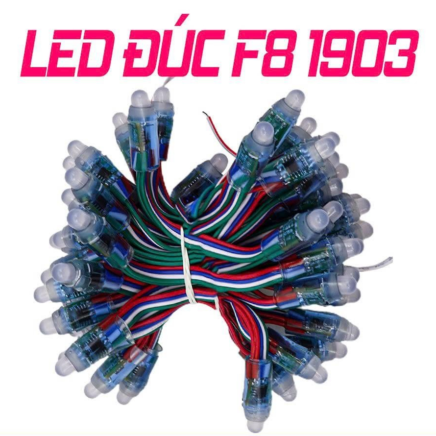 Bóng Led F8 Full màu ic1903 chạy qua mạch màu mịn đẹp dùng trang trí ...