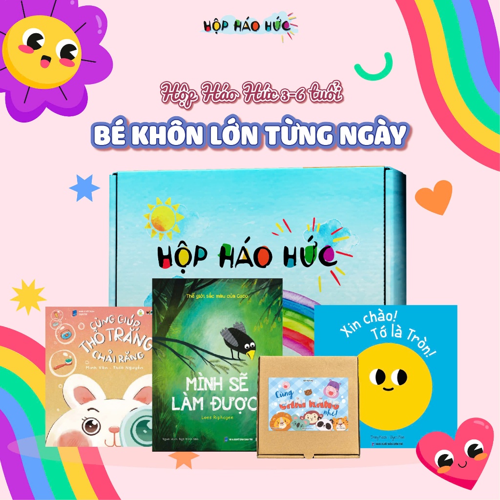 Ảnh Hộp Háo Hức Bé khôn lớn từng ngày sách cho bé 3-6 tuổi giúp con rèn luyện thói quen tốt và gắn kết cả gia đình 1