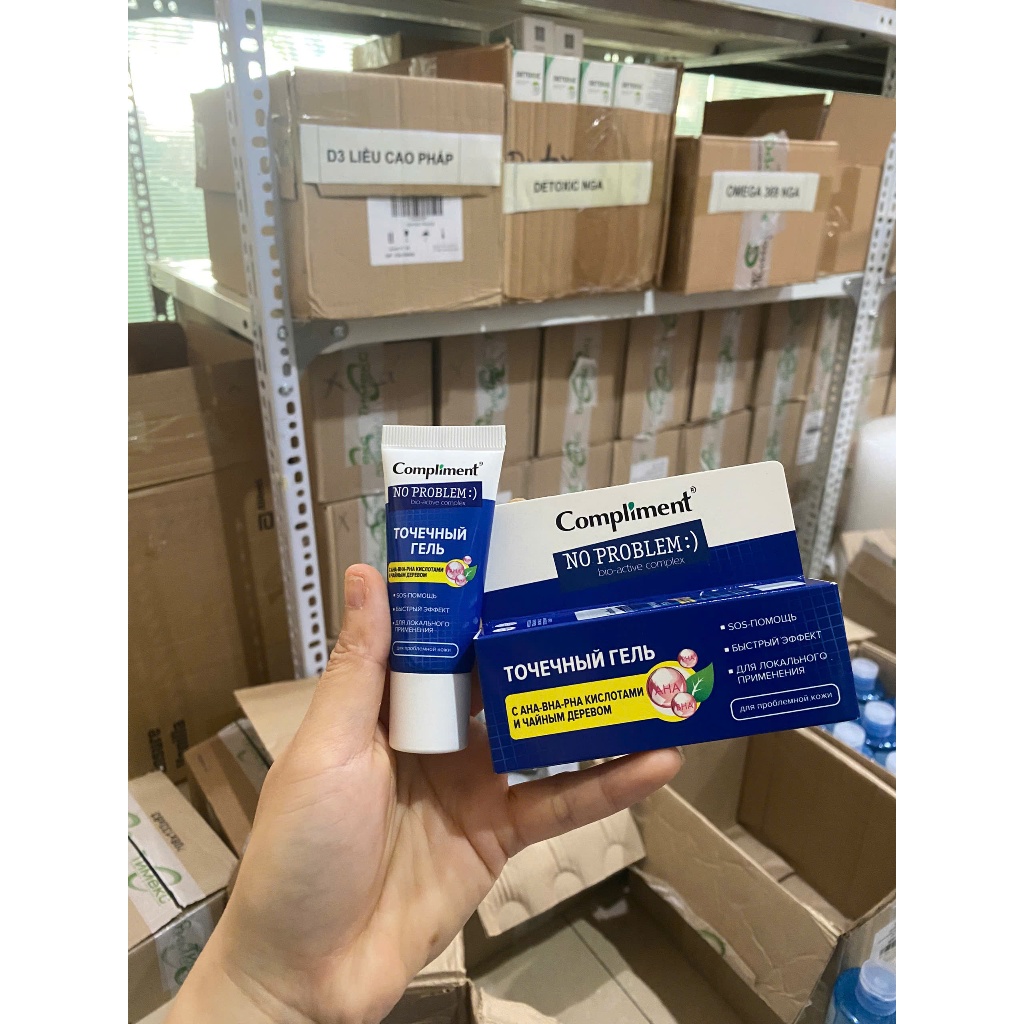 GEL Chấm Mụn Compliment No Problem AHA-BHA-PHA  25ml của Nga
