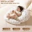 Đệm Gối Chống Trào Ngược BI09 IQKAO Đa Năng Giúp Mẹ Cho Bé Bú, Chống Nôn Trớ, Gối Nằm Cho Bé