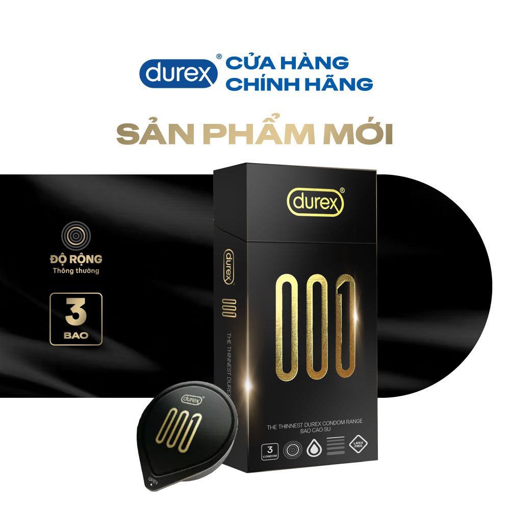 Ảnh Bao Cao Su Durex 001 Siêu Mỏng, Hộp 3 Bao, Mới Ra Mắt 2