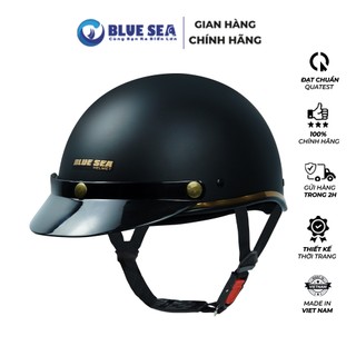 Mũ bảo hiểm 1/2 đầu, nửa đầu BLUESEA A366 - Sơn Bóng - Thời trang - Freezise - Chính hãng