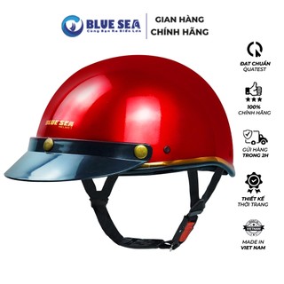 Mũ bảo hiểm 1/2 đầu, nửa đầu BLUESEA A366 - Sơn Bóng - Thời trang - Freezise - Chính hãng