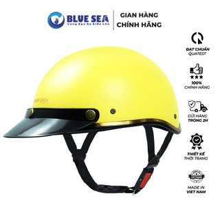 Mũ bảo hiểm 1/2 đầu, nửa đầu BLUESEA A366 - Sơn Bóng - Thời trang - Freezise - Chính hãng