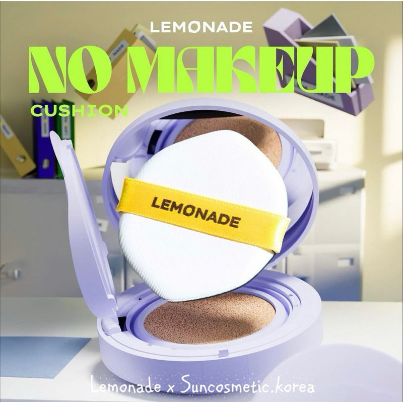 Phấn nước mỏng nhẹ kiềm dầu thuần chay chống nắng Lemonade SuperMatte No Makeup Cushion 15g