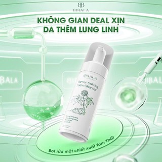 Bọt rửa mặt chiết xuất Tam Thất sạch sâu, giảm viêm và làm dịu BARRIER CALMING FOAM CLEANSER BIBALA 150ML