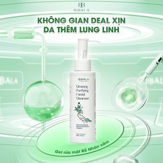Gel rửa mặt chiết xuất Nhân Sâm Bibala ngừa mụn và thanh lọc da 130ml