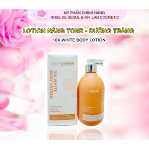 Kem body sena demar 10x white body lotion giúp dưỡng trắng da 300ml - hạn 2028 kem body senademar Hàn Quốc IS190