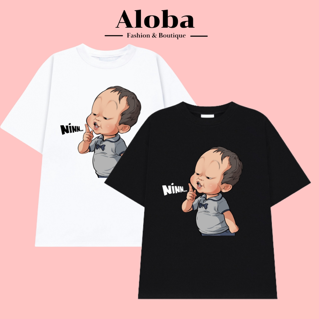 Áo thun Nín cao cấp form rộng, Áo Nín nam nữ hot trend oversize ...
