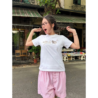 Áo Thun Nữ Baby Tee Coquette hình in siêu dễ thương - Kraken Drk cotton 2 chiều