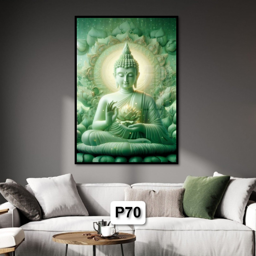 Tranh Gỗ Tráng Gương Có Khung Phật Giáo  - Tranh Treo Tường - Tráng Gương - Phòng Thờ