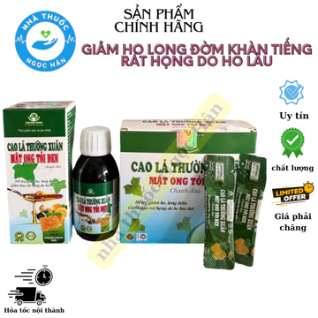 Cao Lá Thường Xuân Tỏi Mật Ong Tỏi Đen Hỗ Trợ Ho Long Đờm Chai 100ml