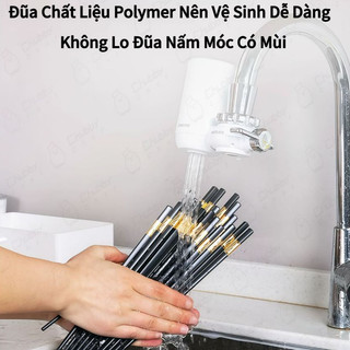 Đũa hợp kim Set 10 đôi đũa kháng khuẩn đũa gỗ chống nấm mốc chịu nhiệt tốt an toàn cho người sử dụng