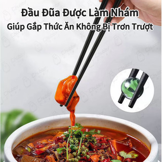 Đũa hợp kim Set 10 đôi đũa kháng khuẩn đũa gỗ chống nấm mốc chịu nhiệt tốt an toàn cho người sử dụng