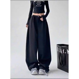 Quần Nỉ Ống Rộng Vải Nỉ Ép Mịn Dầy Dặn (Có bản nấm 076) Quần Nỉ Dáng Suông Rộng Dài Thể Thao Cá Tính Cho Nữ MA99