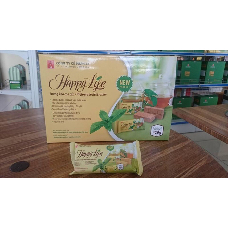 Lương khô happy life ăn kiêng tiểu đường hộp 420g