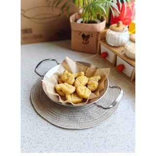 Chảo xào hai quai Chockmen [66] inox 316NDT, 3 lớp liền khối, size 20/24cm dùng được bếp từ C66