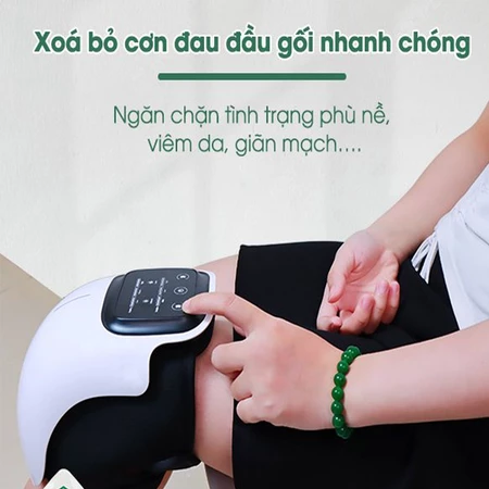 Máy massage trị liệu khớp đầu gối cao cấp, máy mát xa xoa bóp nhiệt chườm nóng, đèn lazer trị liệu đầu gối giảm đau nhức