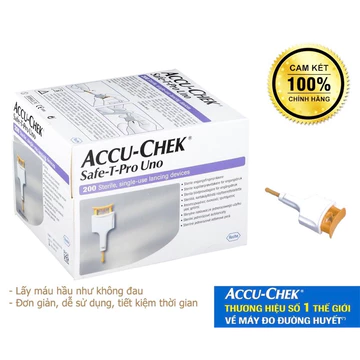 Thiết bị lấy máu Accu Chek T Pro Uno vô trùng, dùng một lần - Kim lấy máu không đau