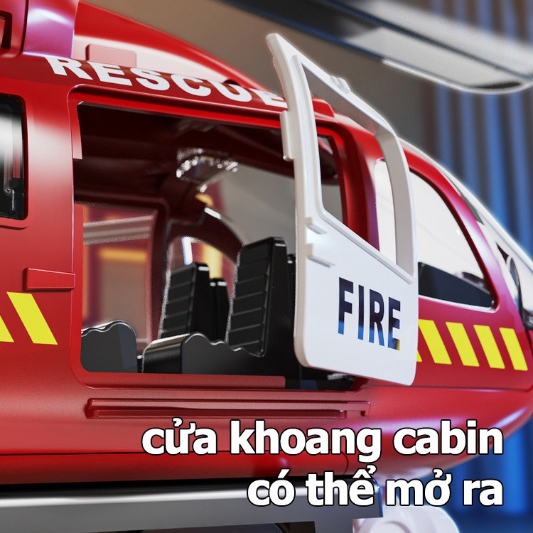 Đồ Chơi Máy Bay Trực Thăng Cứu Hộ Vận Tải Cho Bé Cảnh Sát Cở Lớn Có Nhạc Đèn Police - Đồ Chơi Cho Bé PUKAPI
