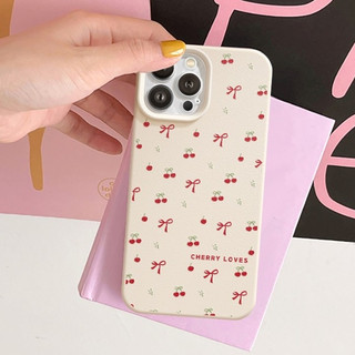 Ốp Lưng iPhone TPU Hoạ Tiết Da Cherry Loves Chống Sốc, Chống Bẩn Cao Cấp - iP X/XS/11/12/13/14/15/16/17/Plus/Pro/Max/Air