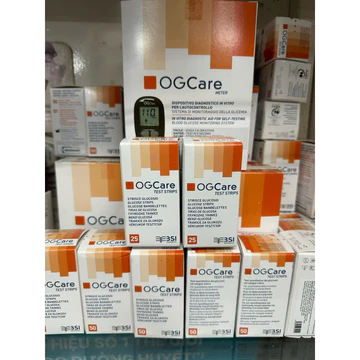 🆘[DATE MỚI NHẤT] HỘP 25-50 QUE TEST THỬ ĐƯỜNG HUYẾT TIỂU ĐƯỜNG OGCARE OG CARE,QUE TEST THỬ ĐƯỜNG HUYẾT TIỂU ĐƯỜNG OGCARE