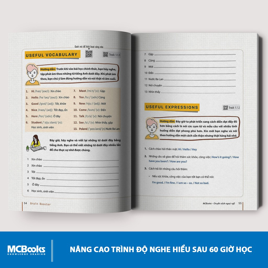 Sách - Brain Booster - Nghe Phản Xạ Tiếng Anh Nhờ Công Nghệ Sóng Não - Dành Cho Người Mất Gốc