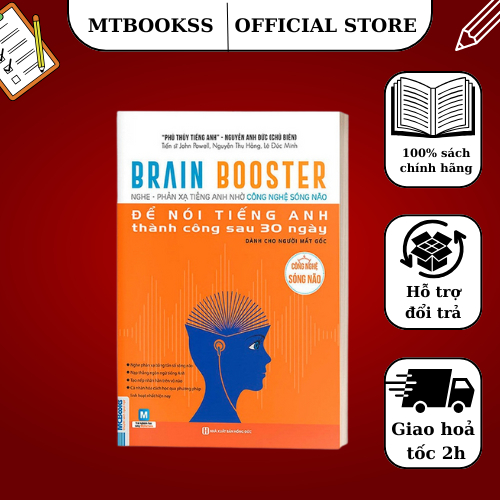 Sách - Brain Booster - Nghe Phản Xạ Tiếng Anh Nhờ Công Nghệ Sóng Não - Dành Cho Người Mất Gốc