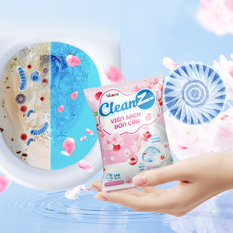 Ảnh Combo 12 Viên sạch bồn cầu CleanZ thả bồn cầu sạch khuẩn tẩy sạch mảng bám khử mùi diệt vi khuẩn toilet 4
