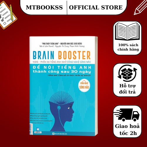 Sách - Brain Booster Nghe Phản xạ tiếng Anh Nhờ Công Nghệ Sóng Não - Tiếng Anh Phát Triển Sự Nghiệp