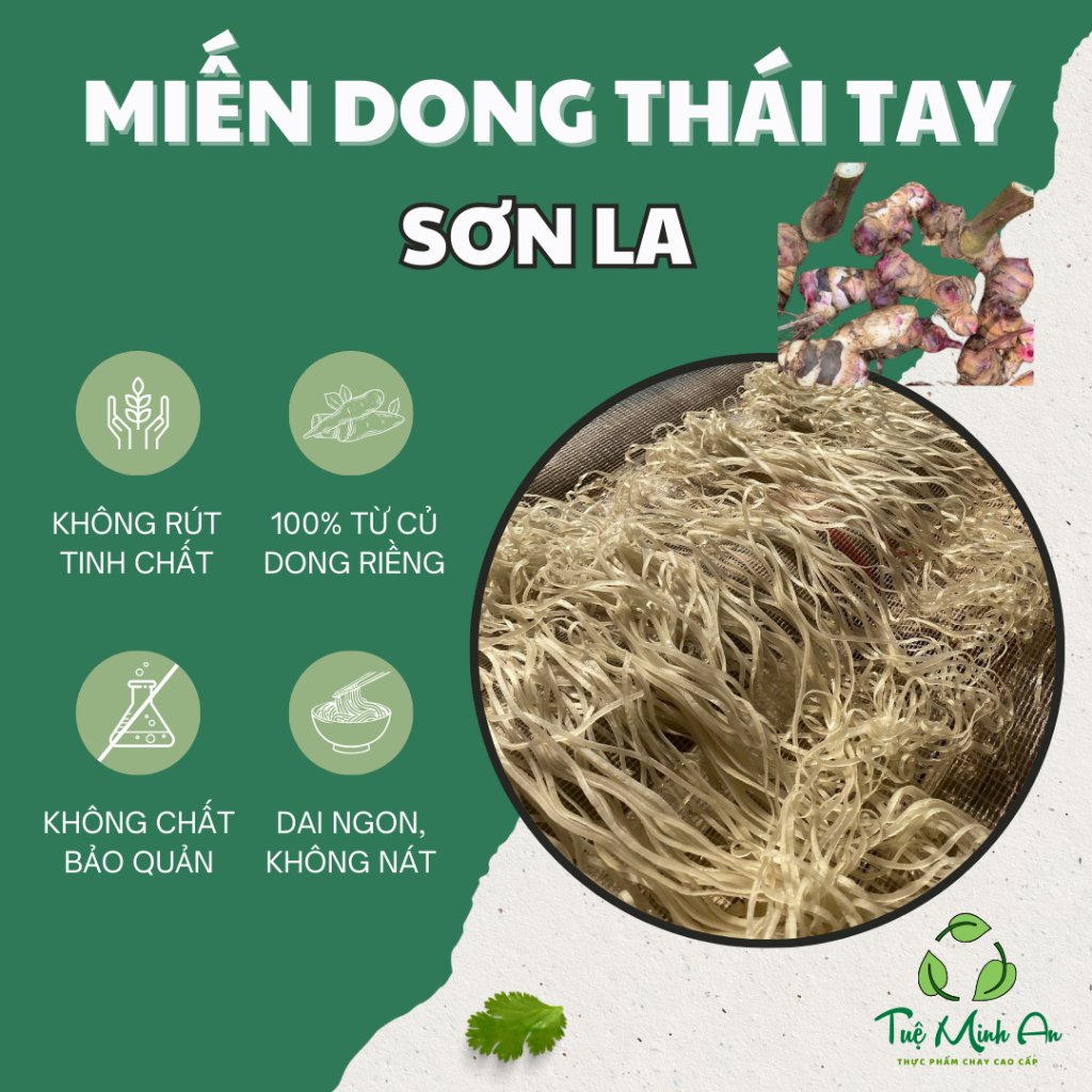 Miến dong thái tay Sơn La, miến dong sợi nhỏ, đặc sản Tây Bắc, Tuệ Minh ...