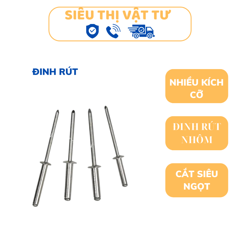 Đinh Rút Nhôm Cao Cấp Siêu Cứng Rive Nhôm Bắn Liên Kết Cửa Nhôm Kính Tủ ...