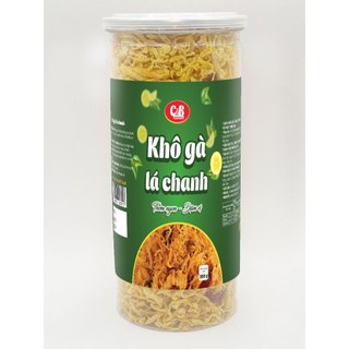 Khô Gà Lá Chanh C&B, món ăn vặt hàng đầu, thức ăn khô tiện lợi cho mọi nhà 100G 150G 300G.