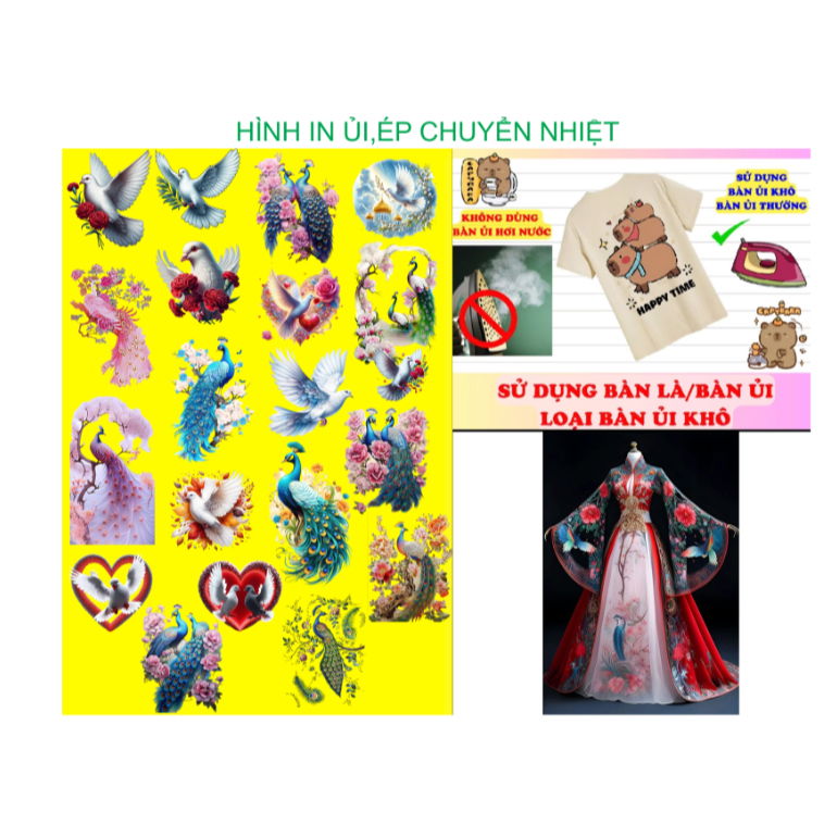 Hình ủi nhiệt,in áo-hình ủi áo tại nhà bằng bàn là bàn ủi-theo yêu cầu inbox shop