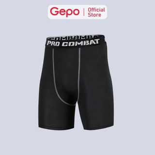 Quần Giữ Nhiệt Quần Đùi 1/2 Nam Màu Đen Chuyên Tập Gym Chạy Bộ Đá Bóng GEPO