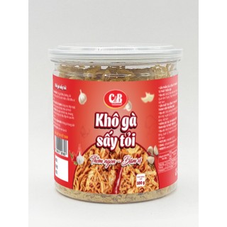 Khô Gà Sấy Tỏi C&B  món ăn vặt hàng đầu, thức ăn khô tiện lợi cho mọi nhà 100G 150G 300G.