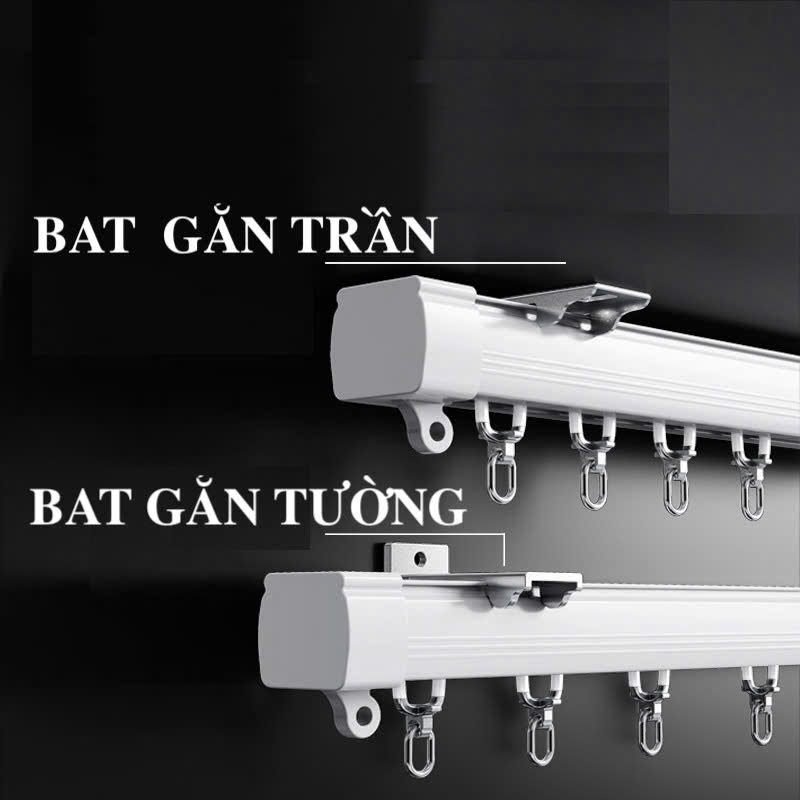 Thanh Treo Ray Trượt Treo Rèm Cửa Đầy Đủ Phụ Kiện Pát Đỡ, Bộ Bi Trượt ...