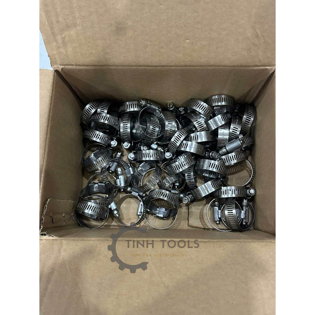(5 cái) Cổ Dê Inox, Đai Xiết Cổ Dê inox dùng kết nối, siết chặt ống nước, khí nén