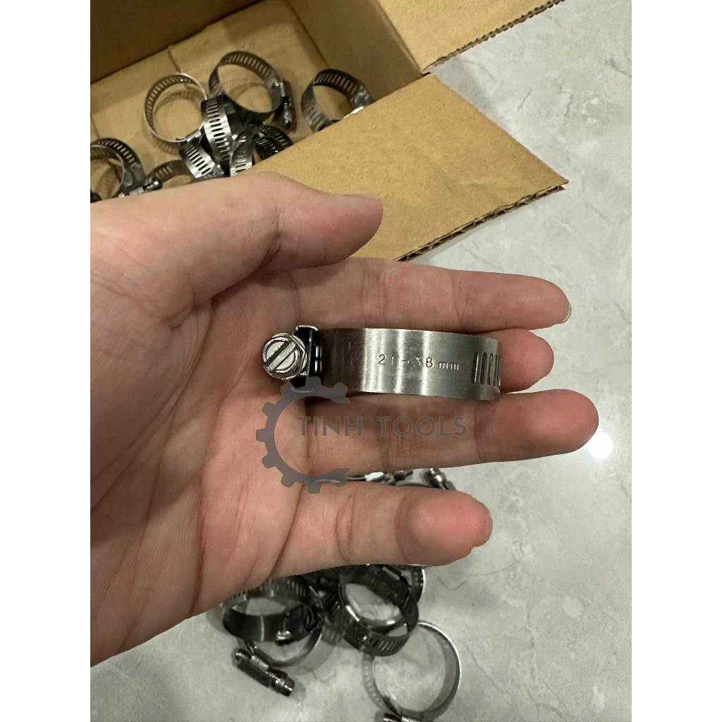 (5 cái) Cổ Dê Inox, Đai Xiết Cổ Dê inox dùng kết nối, siết chặt ống nước, khí nén